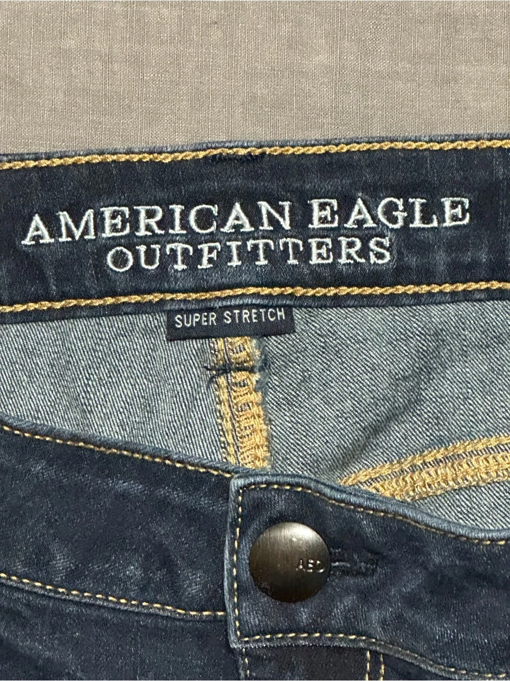 American Eagle Outfitters Dark Blue Frayed Denim Cutoff Shorts